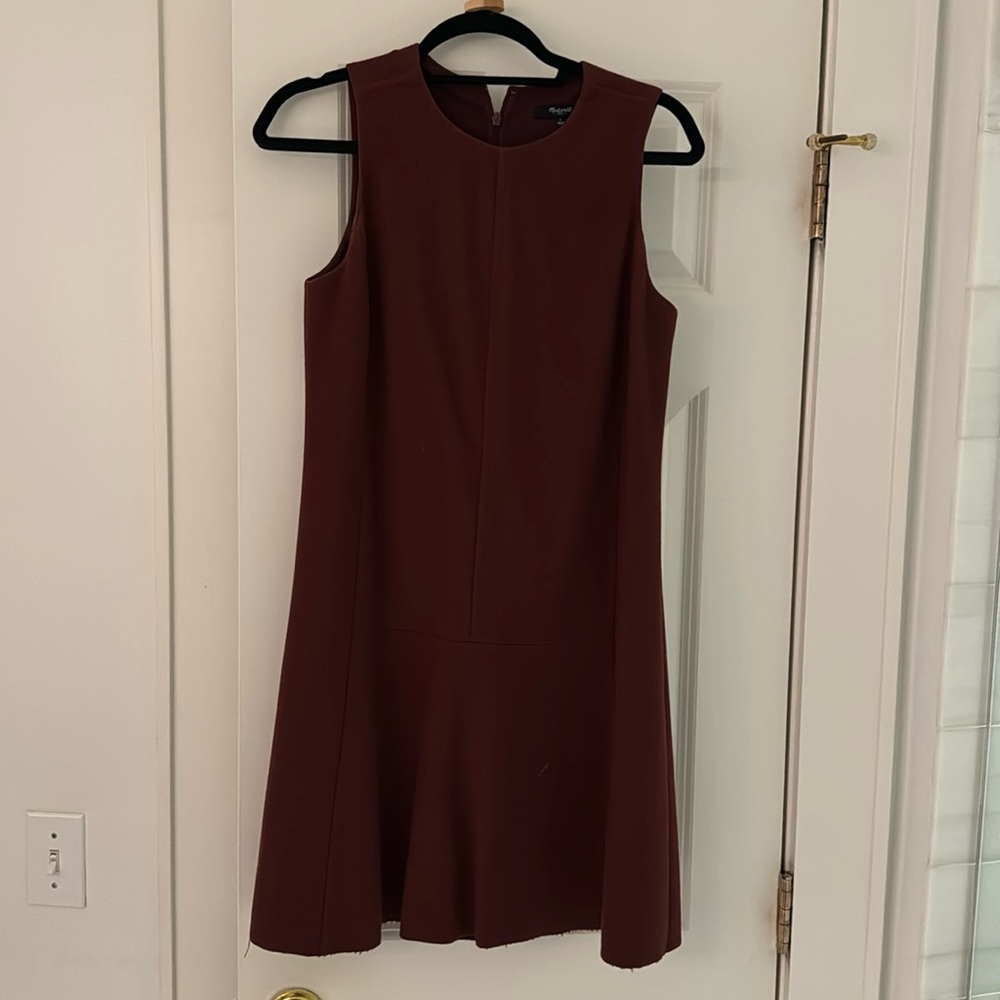 Ox blood red wool dress
